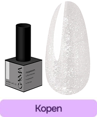 GA&MA Mono Lac 012 eenfasige witte gellak met glitter